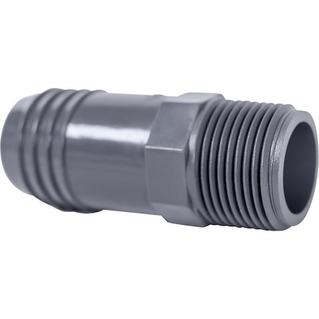 Boshart 1 In. MPT x 1-1/4 In. Insert Reducing Polypropylene Hose Adapter UPPIA-1012